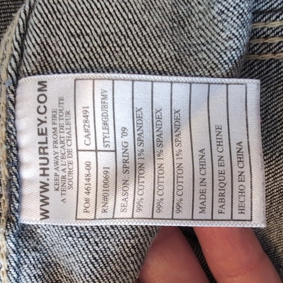 Hurley Medium Flying Angel Heart Sequined Denim Jean Jacket - Picture 9 of 10